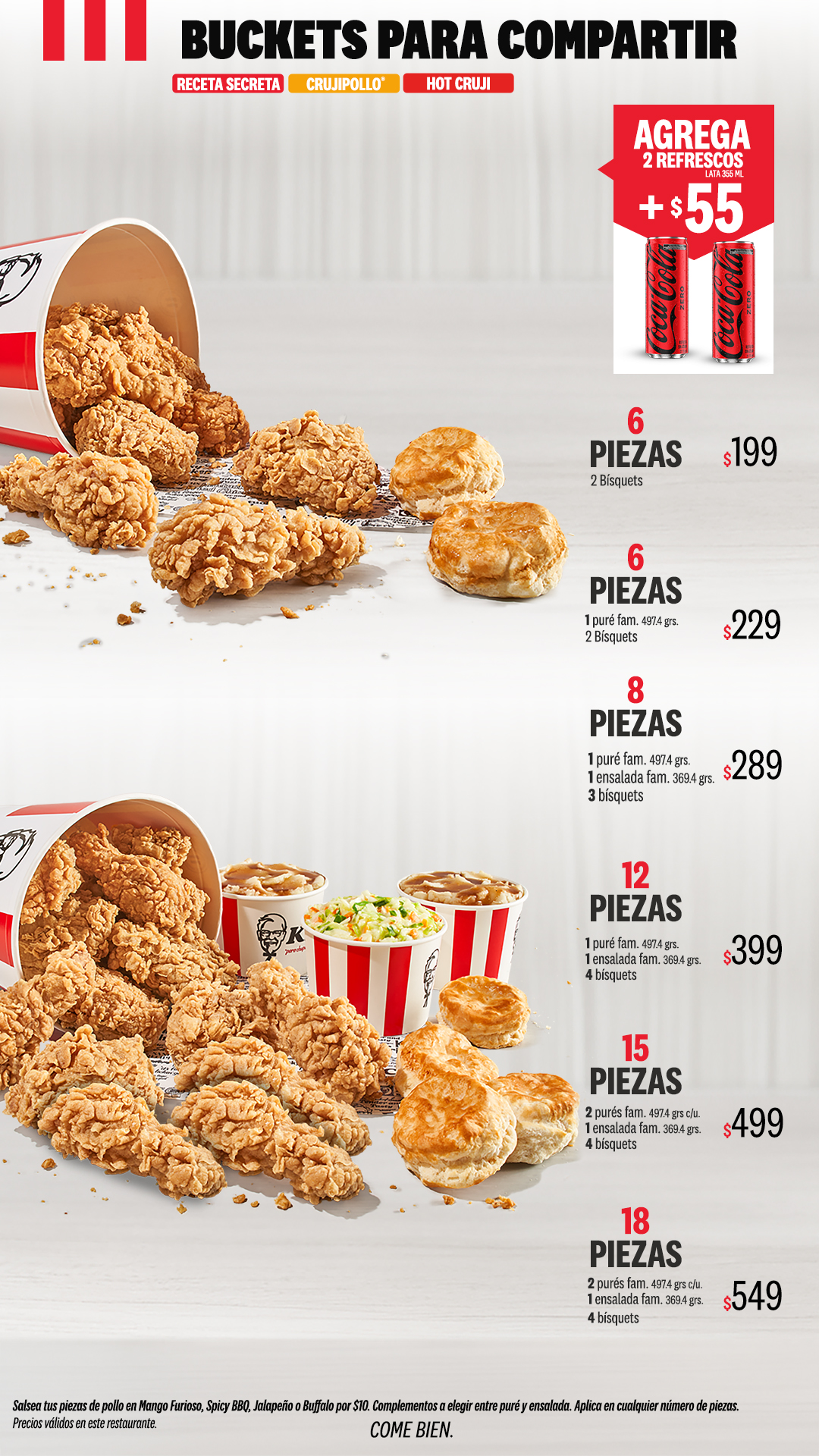 Menú KFC